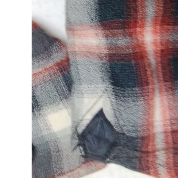Volcom Workwear Flannel Shirt Mens Medium Plaid Button Up‎ Long Sleeve - Picture 8 of 14